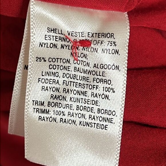 Moulinette Soeurs Anthropologie Jaeda Red Lace Wide Leg Jumpsuit Size 12 - Picture 10 of 10